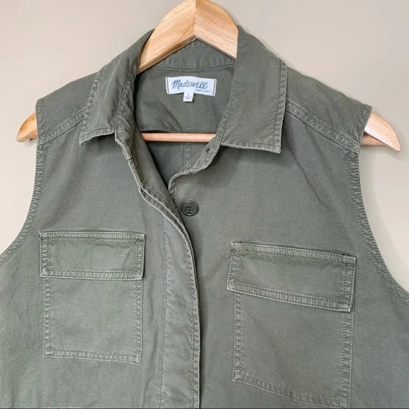 Madewell Oversized Cargo Drawstring Vest Size Small - Picture 11 of 11